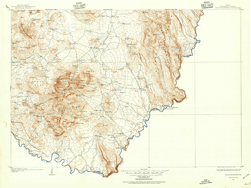 Vintage Big Bend Map Print 1:125,000